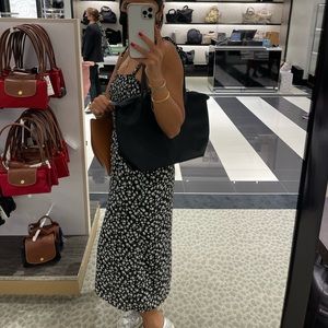 LongChamp Black Nylon Pocketbook